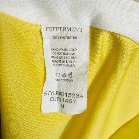 PEPPERMINT Yellow Cream Spaghetti Strap Dress Med - Picture 5 of 5